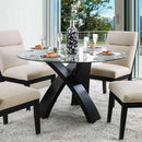 Jasmin Black/White Round Dining Table
