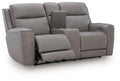 5Z-Comfort Power Reclining Loveseat with Console