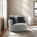 Hoople Channel Tufted Swivel Chair
