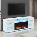 Terni TV Stand w/ Fireplace & 2 Side Tables - My Sweet Home Furniture (Queens, NY)