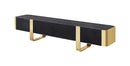 Leknes TV Stand Black w/ Gold Frame - My Sweet Home Furniture (Queens, NY)