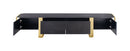 Leknes TV Stand Black w/ Gold Frame - My Sweet Home Furniture (Queens, NY)
