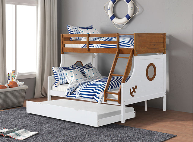 Nautia Twin/Full Bunk Bed Black & White - My Sweet Home Furniture (Queens, NY)