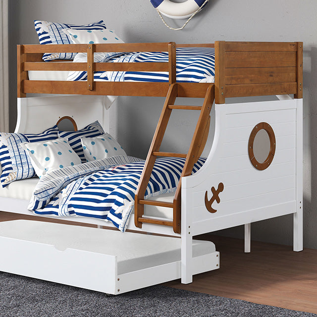 Nautia Twin/Full Bunk Bed Black & White - My Sweet Home Furniture (Queens, NY)