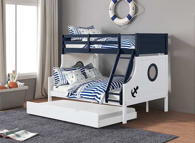 Nautia Twin/Full Bunk Bed Black & White - My Sweet Home Furniture (Queens, NY)