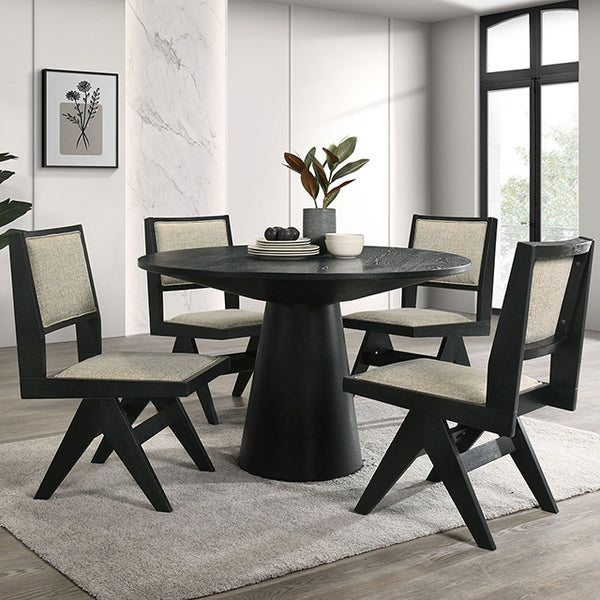 Tottenham 5 Pc Dining Table Set Black - My Sweet Home Furniture (Queens, NY)