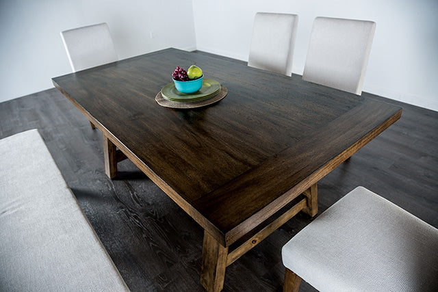 Losone Dining Table Set with Bench Rustic - My Sweet Home Furniture (Queens, NY)