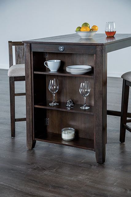 Lescles 3 Pc Counter Ht Set (1 Table + 2 Chairs) - My Sweet Home Furniture (Queens, NY)