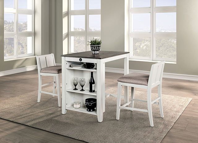 Lescles 3 Pc Counter Ht Set (1 Table + 2 Chairs) - My Sweet Home Furniture (Queens, NY)