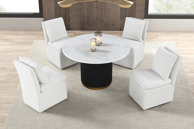 Varde Round Dining Marble Table - My Sweet Home Furniture (Queens, NY)