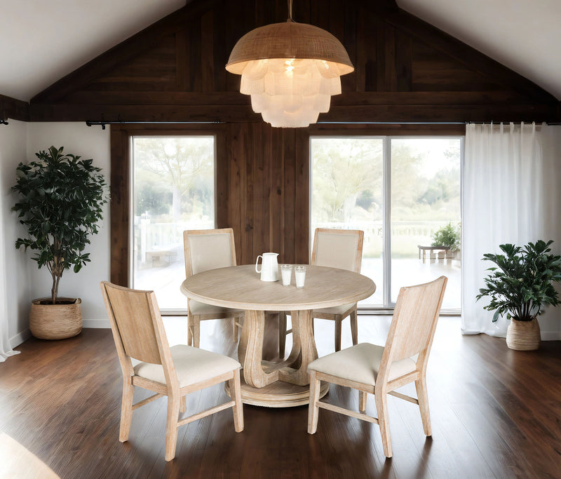 Orbetello 5 Pc Dining Table Set Natural - My Sweet Home Furniture (Queens, NY)