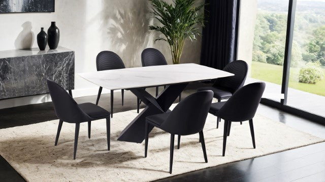 Lenvik 7 Pc Dining Table Set White - My Sweet Home Furniture (Queens, NY)