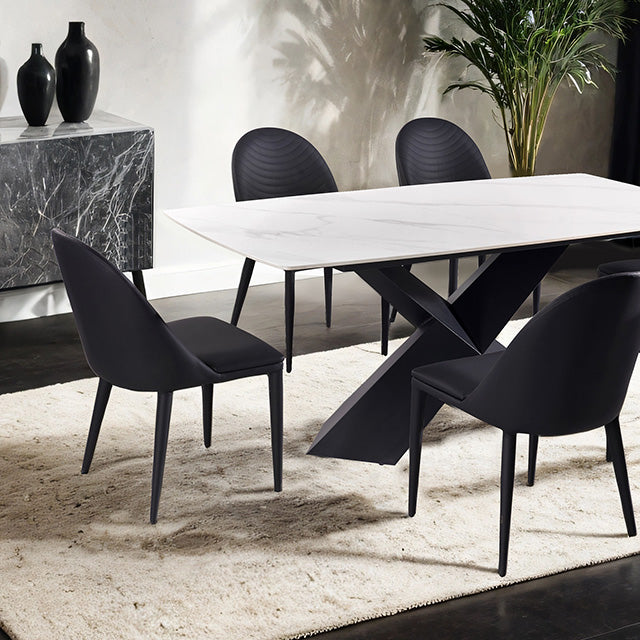Lenvik 7 Pc Dining Table Set White - My Sweet Home Furniture (Queens, NY)