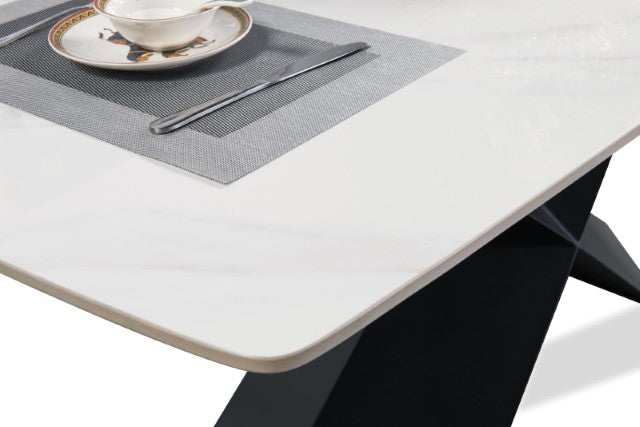 Lenvik 7 Pc Dining Table Set White - My Sweet Home Furniture (Queens, NY)