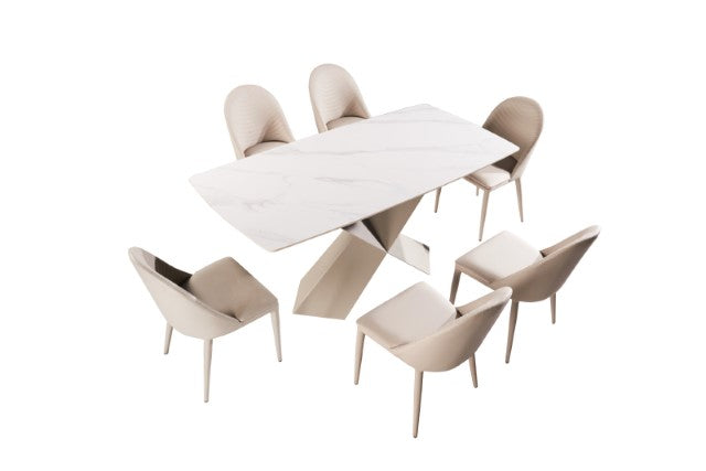 Lenvik 7 Pc Dining Table Set - My Sweet Home Furniture (Queens, NY)