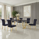 Horley 80" Dining Table, Gold Frame - My Sweet Home Furniture (Queens, NY)
