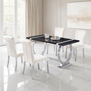 Horley 60" Dining Table, Silver Frame - My Sweet Home Furniture (Queens, NY)