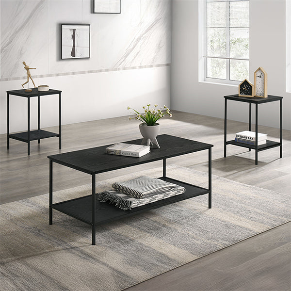 Pallas 3 Pc. Table Set Black - My Sweet Home Furniture (Queens, NY)