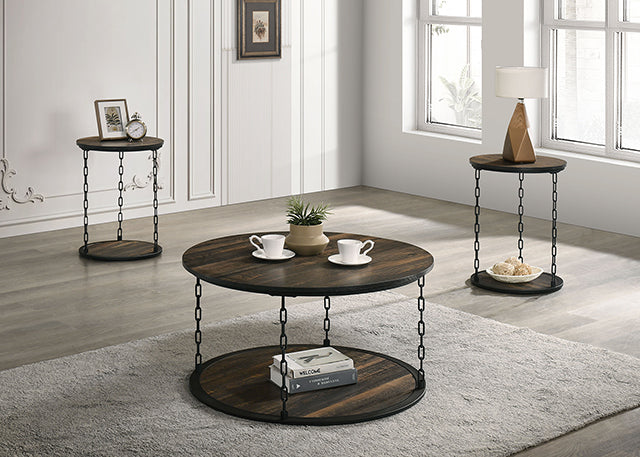 Ophira 3 Pc. Table Set Brown - My Sweet Home Furniture (Queens, NY)