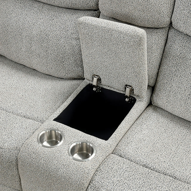 Sandbach Manual Reclining Loveseat With Console - My Sweet Home Furniture (Queens, NY)