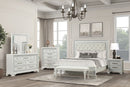 Stella Mia E.King & Queen Bed White & White - My Sweet Home Furniture (Queens, NY)