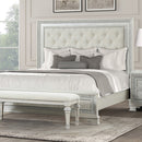 Stella Mia E.King & Queen Bed White & White - My Sweet Home Furniture (Queens, NY)