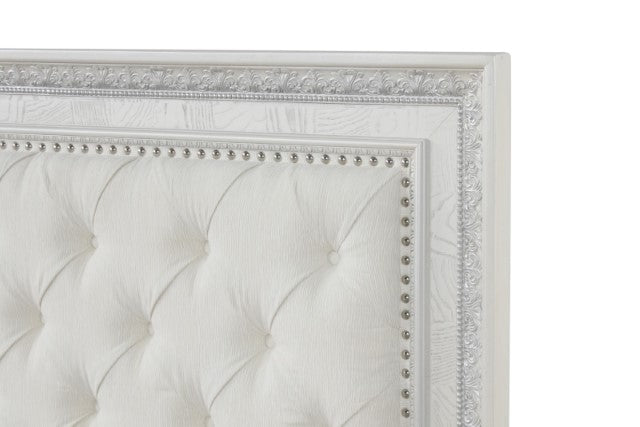 Stella Mia 4 Pc 5 Pc Queen Bedroom Set White & White - My Sweet Home Furniture (Queens, NY)
