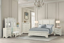 Stella Mia 4 Pc 5 Pc Queen Bedroom Set White & White - My Sweet Home Furniture (Queens, NY)