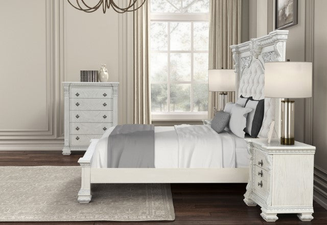 Promenade Bed Dark Brown & White - My Sweet Home Furniture (Queens, NY)