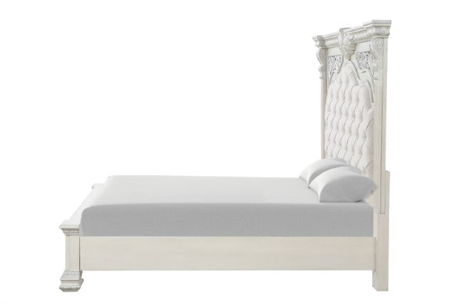 Promenade E.King & Queen Bed Brown & White - My Sweet Home Furniture (Queens, NY)