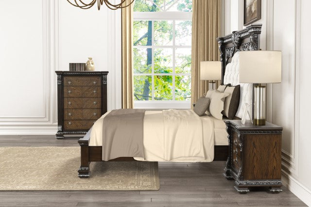 Promenade Bed Dark Brown & White - My Sweet Home Furniture (Queens, NY)