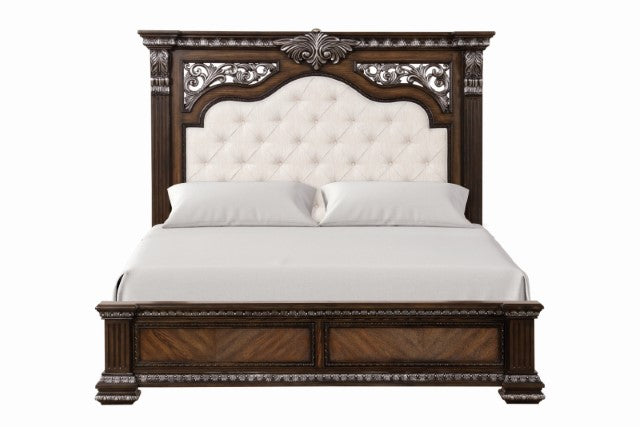 Promenade Bed Dark Brown & White - My Sweet Home Furniture (Queens, NY)