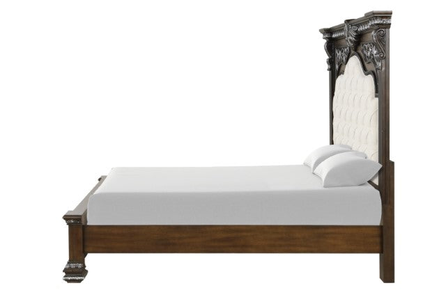 Promenade Bed Dark Brown & White - My Sweet Home Furniture (Queens, NY)
