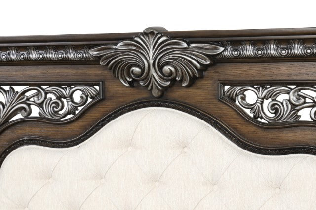 Promenade E.King & Queen Bed Brown & White - My Sweet Home Furniture (Queens, NY)