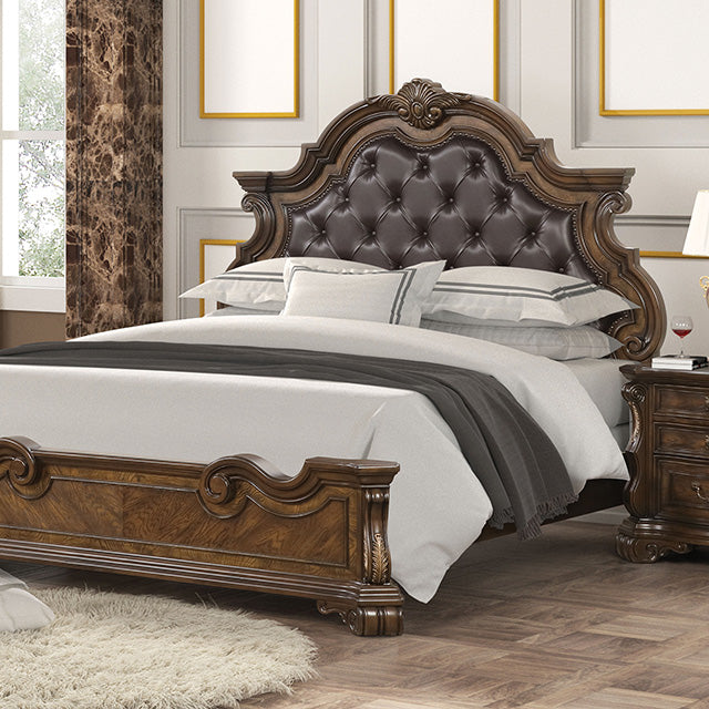 Leovanni 4 Pc Queen Bedroom Set Brown - My Sweet Home Furniture (Queens, NY)