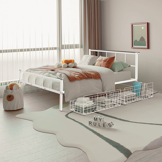 Nicoli Queen Metal Bed With Underbed Storage - My Sweet Home Furniture (Queens, NY)