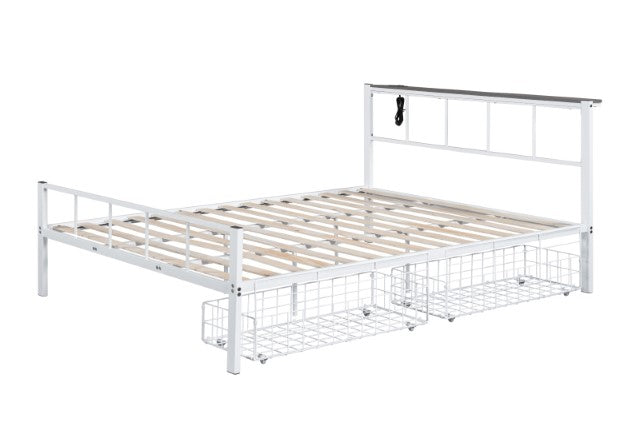 Nicoli Queen Metal Bed With Underbed Storage - My Sweet Home Furniture (Queens, NY)