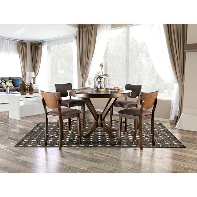 Marina 5 PC Dining Table Set Walnut - My Sweet Home Furniture (Queens, NY)