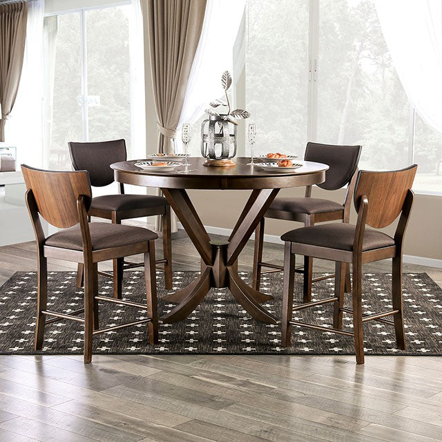 Marina 5 PC Dining Table Set Walnut - My Sweet Home Furniture (Queens, NY)