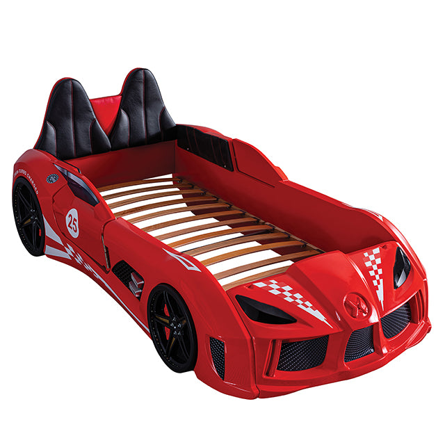 Trackster Bed White, Red,, Black, & Blue - My Sweet Home Furniture (Queens, NY)