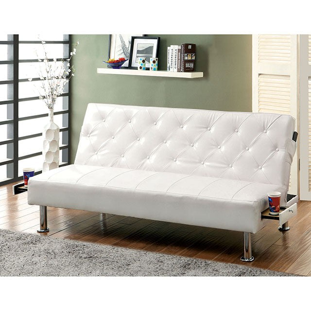 Farel Futon Sofa Red & White - My Sweet Home Furniture (Queens, NY)