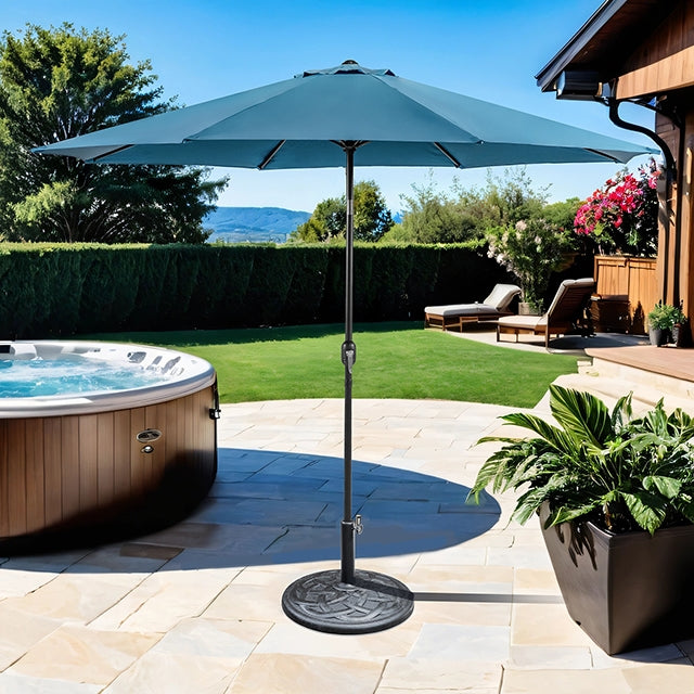 Mora 11' Outdoor Umbrella + 21" Round Base - My Sweet Home Furniture (Queens, NY)