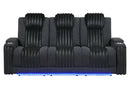 U8000 BLACK PWR REC SOFA W/PHR, DDT, READING LIGHT & LED LIGHT