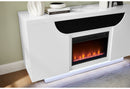 AILEEN WHITE 66" ENT UNIT W/LED, SPEAKERS, CRYSTAL AND POP-UP DOORS - My Sweet Home Furniture (Queens, NY)