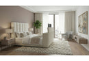 SERENITY CREMA KING BED WITH SPEAKER, TV LIFT AND FIREPLACE - My Sweet Home Furniture (Queens, NY)