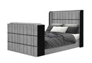 ISABELLA GREY QUEEN BED W/LED, TV LIFT, SPEAKER AND FIREPLACE - My Sweet Home Furniture (Queens, NY)