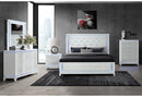 ALINA WHITE QUEEN BED GROUP WITH LED, COOLER, SPEAKER AND USB - My Sweet Home Furniture (Queens, NY)