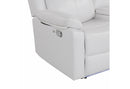 U6026 BLANCHE WHITE REC SOFA/CONSOLE REC LOVESEAT WITH LED & SPEAKER - My Sweet Home Furniture (Queens, NY)