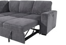 U2660 GREY SECTIONAL W/O CHAISE AND W/ PULLOUT SOFA BED - My Sweet Home Furniture (Queens, NY)