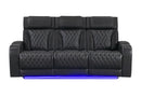 U8611 BLANCHE CHARCOAL POWER RECLINING SOFA WITH PHR AND LED